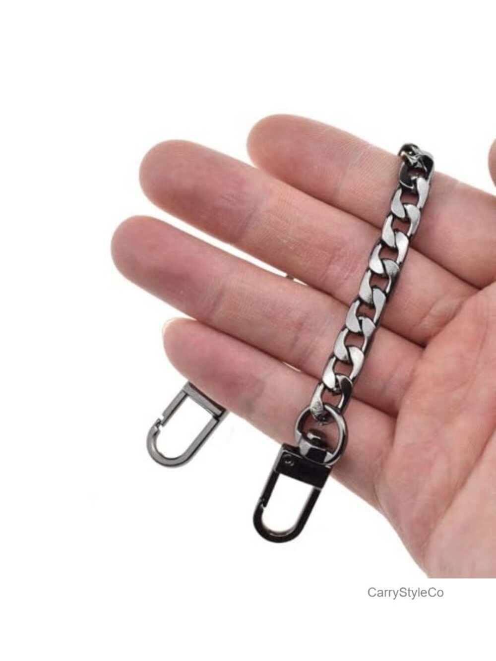 Mini Purse Chain Strap Flat Metal 7mm Wide Extra Thick Shoulder Replacement